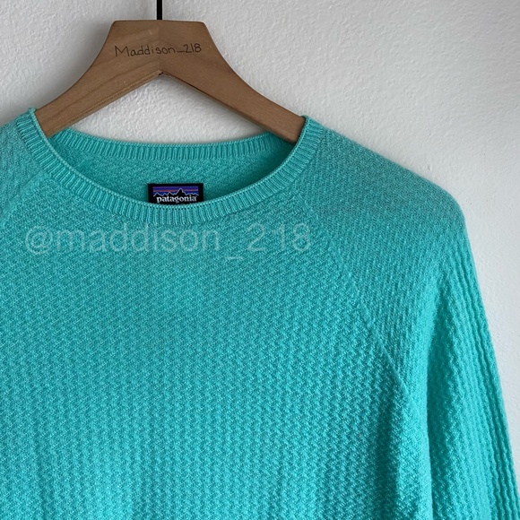 Patagonia Capilene Air Crew Medium Vjosa Green Merino Wool Blend Green M - Picture 5 of 11